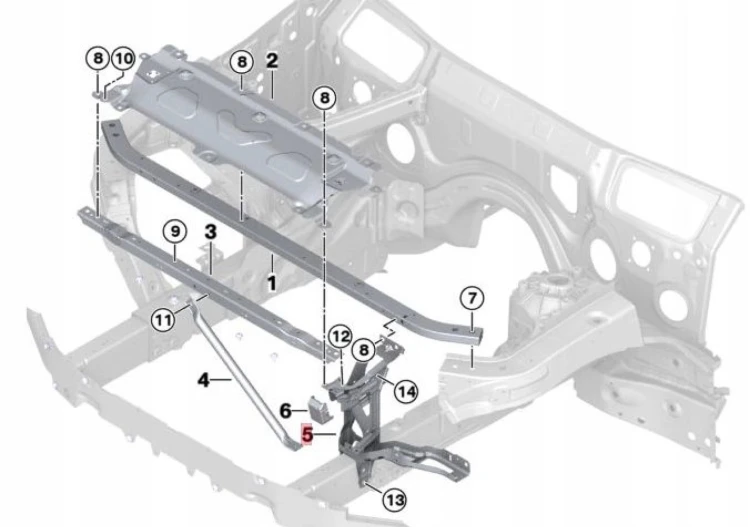 BMW X3 G01 X4 G02 OKULAR PRAWY WSPORNIK mocowanie lampy 51647400114
