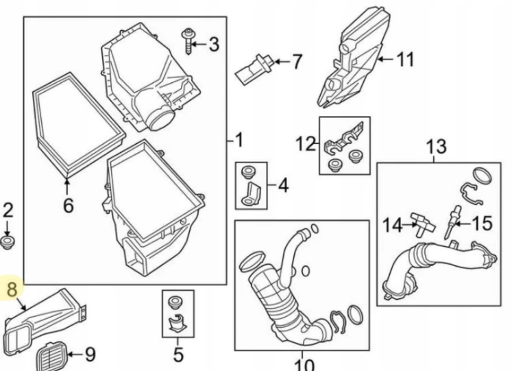 WLOT kierownica POWIETRZA BMW G11 G30 G14 G15 13717643299