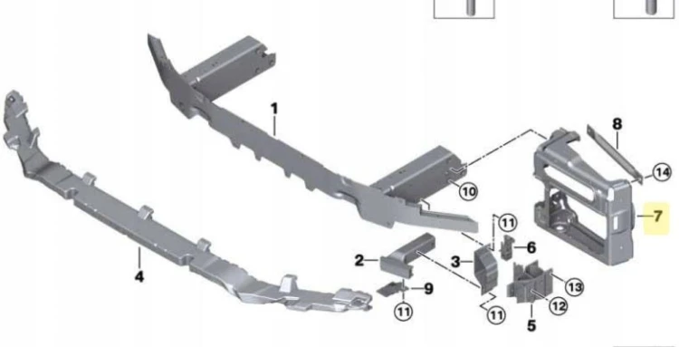 WSPORNIK PASA LEWY – BMW X3 G01/ G02 - 51117399915