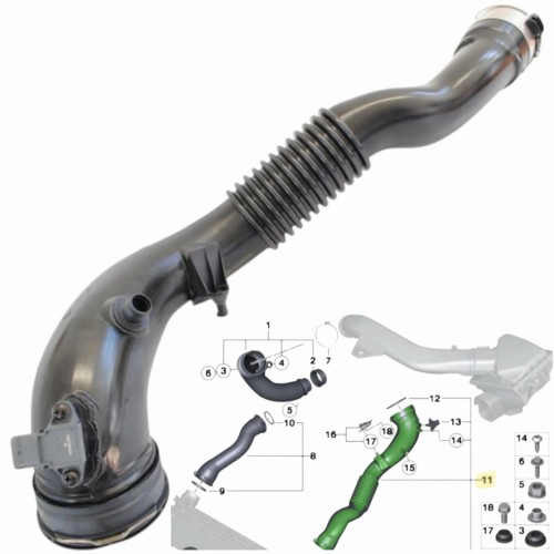 RURA wąż turbo intercoolera BMW F20 F30 F34 F32 F34 X3 F25 X4 F26 35i N55