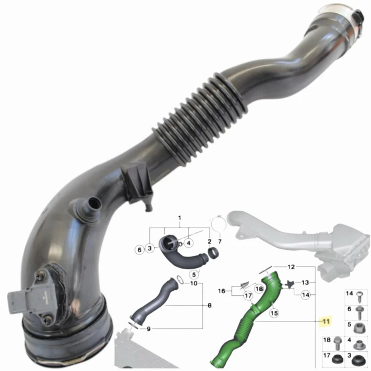 RURA wąż turbo intercoolera BMW F20 F30 F34 F32 F34 X3 F25 X4 F26 35i N55