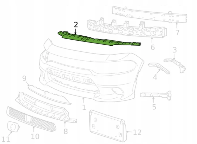 MASKOWNICA nakładka osłona pasa przedniego Dodge CHARGER 2014+