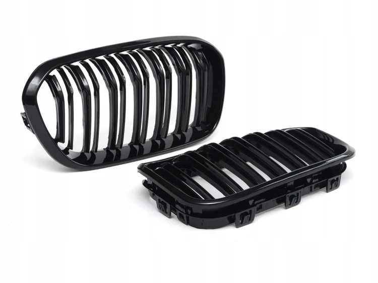 NERKI atrapa zderzaka grill czarny połysk podwójny BMW 1 F20 F21 2015+ LCI