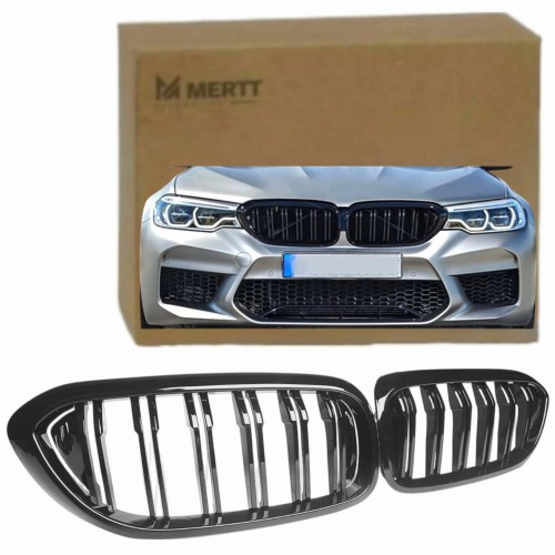 ATRAPA nerki grill BMW G30 G31 M5 M PAKIET czarny połysk przed liftem