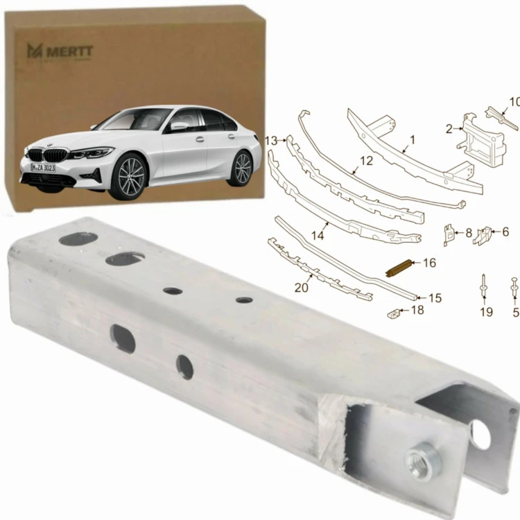 BMW 3 G20 G21 Strefa zgniotu DOLNEJ BELKI ZDERZAKA PASA PRZEDNIEGO LEWA LH
