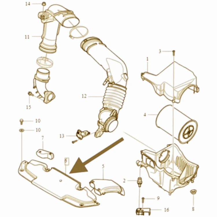 WLOT POWIETRZA GÓRNY kierownica dolot osłona VOLVO V40 2012-2019 31319357