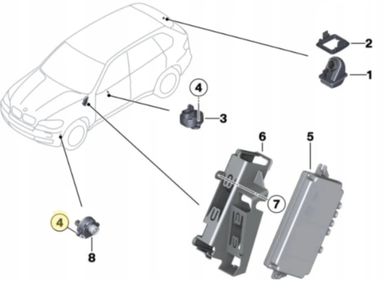 KAMERA LEWA – E70 / F01 / F10 / F30 - 66539240353