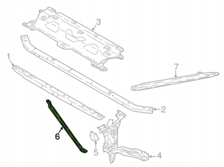 WZMOCNIENIE POPRZECZNE WSPORNIK PRAWY 51647421990 BMW X3 X4 G01 G02 2017+
