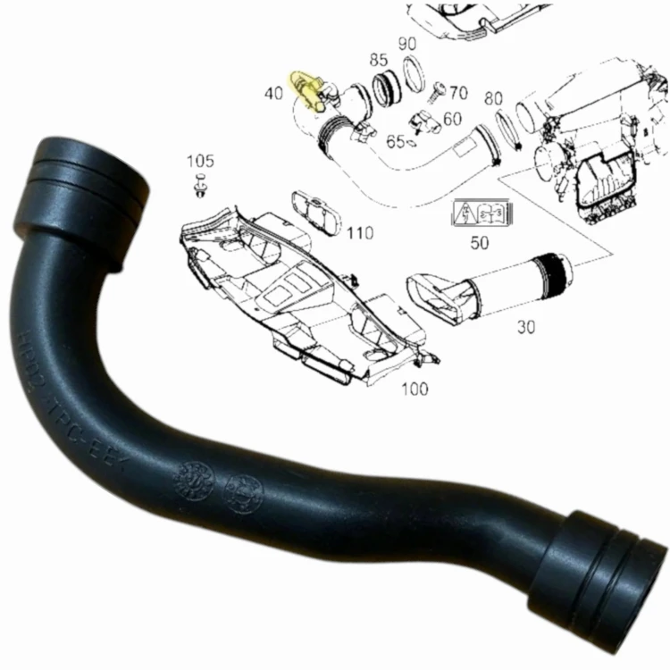 PRZEWÓD RURA DOLOT POWIETRZA ODMY MERCEDES W209 W203 W211 M271 A2710901429