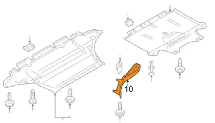 Audi A4 B8 2008-2016 SPOILER NADKOLA ślizg chlapacz mocowanie nadkole LEWY