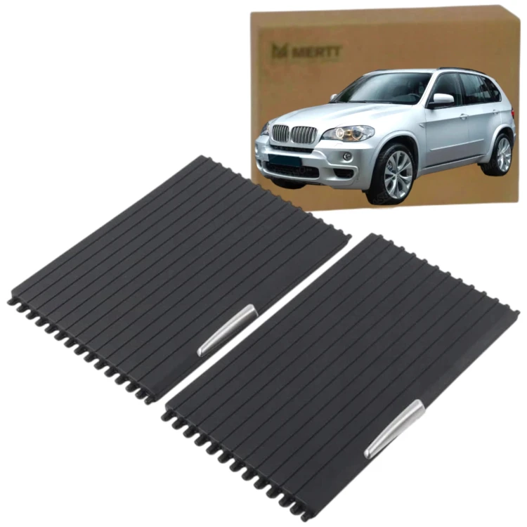 Roleta ZASŁONA schowka BMW X5 X6 E70 E71 ŚRODEK Cup Holdera Czarna Black