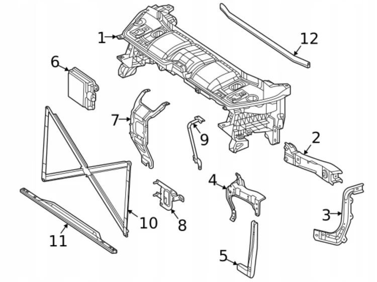 i MERCEDES GLE GLS W167 C167 WSPORNIK PRAWY zderzaka belka pas przedn