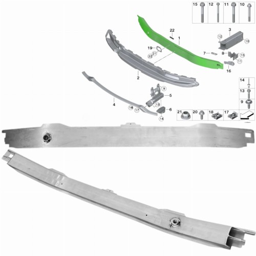 BMW 1 F20 F21 2 F22 F23 2011+ BELKA wzmocnienie zderzaka przód przednia