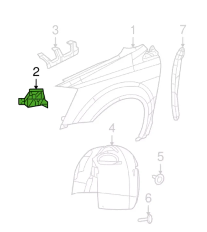 ŚLIZG PRAWY mocowanie lampy zderzaka uchwyt Chrysler TOWN COUNTRY 08-16