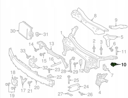 MOCOWANIE WSPORNIK PASA LEWE – MERCEDES E W213 GLC X253 - 2136205800