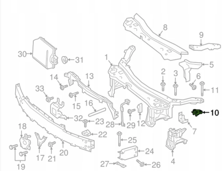 MOCOWANIE WSPORNIK PASA LEWE – MERCEDES E W213 GLC X253 - 2136205800