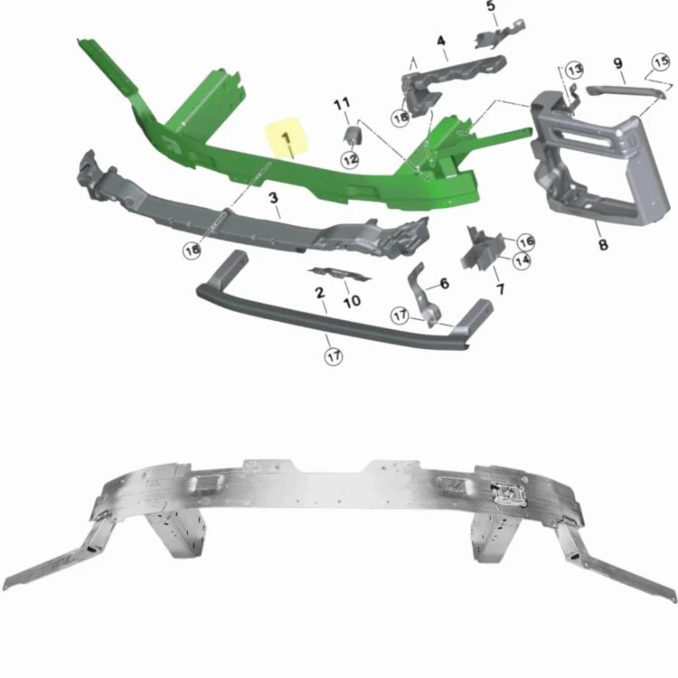 BELKA zderzaka wzmocnienie przód BMW X5 X6 G05 G06 51117421599