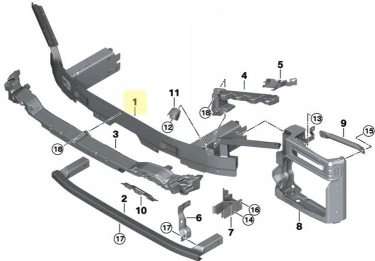 BELKA zderzaka wzmocnienie przód BMW X5 X6 G05 G06 51117421599