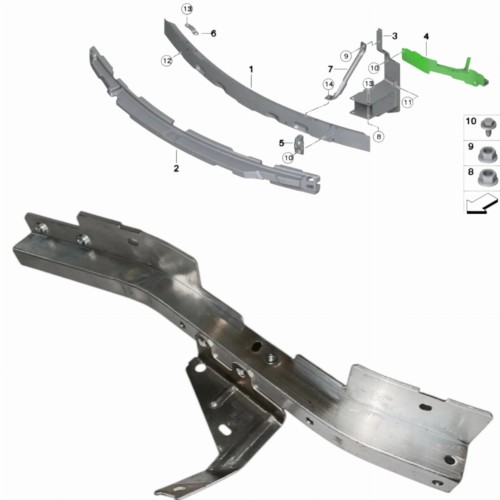 OKULAR WSPORNIK PRAWY LAMPY pas przedni BMW X5 F15 X6 F16 51647294492