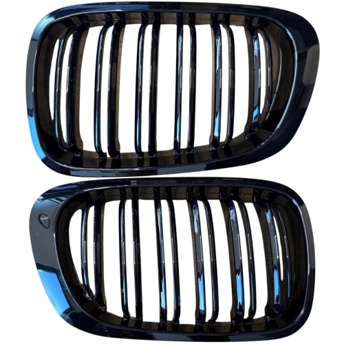 Nerki grill atrapa kratka CZARNY podwójne żeberka BMW 3 E46 1997-2001