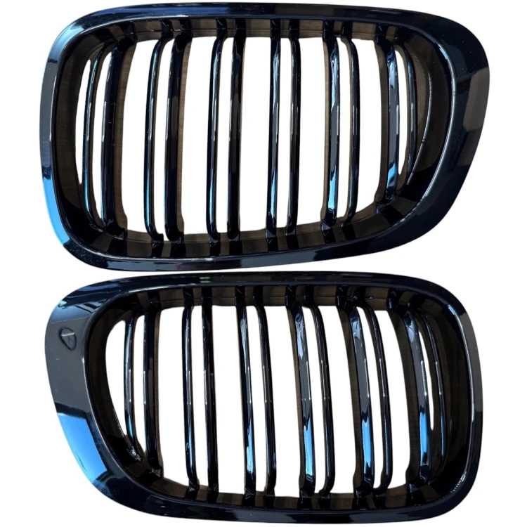 Nerki grill atrapa kratka CZARNY podwójne żeberka BMW 3 E46 1997-2001