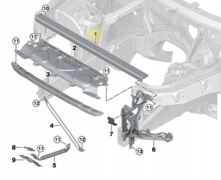 BELKA GÓRNA CZOŁOWA – BMW X5 X6 G05/ G06/ G07 - 51647421704