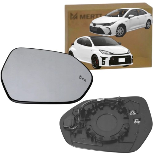 TOYOTA COROLLA E21 YARIS 20- WKŁAD SZKŁO LUSTERKA PRAWY ASYSTENT OGRZEWANE