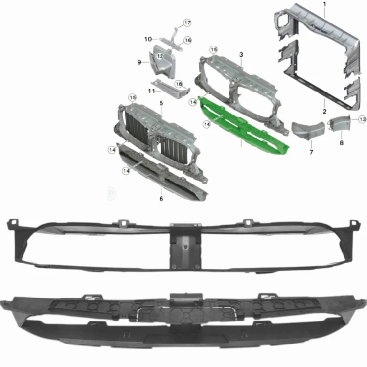 KIEROWNICA POWIETRZA DOLNA – BMW X3 X4 G01/ G02 - 51647397473