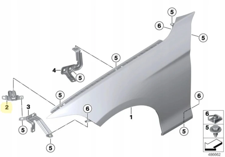 MOCOWANIE BŁOTNIKA LEWE – BMW F30 / F32 - 41358066937
