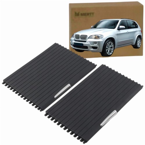 Roleta ZASŁONA schowka ŚRODEK Cup Holdera Czarna Black BMW X5 X6 E70 E71