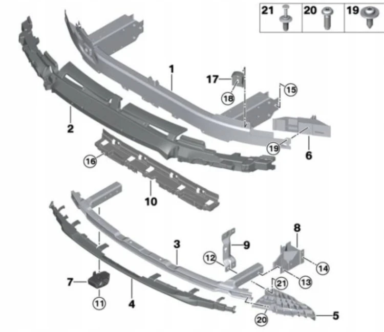 BELKA PRZEDNIA DOLNA zderzaka wzmocnienie wspornik 7385290 BMW 5 G30 G31