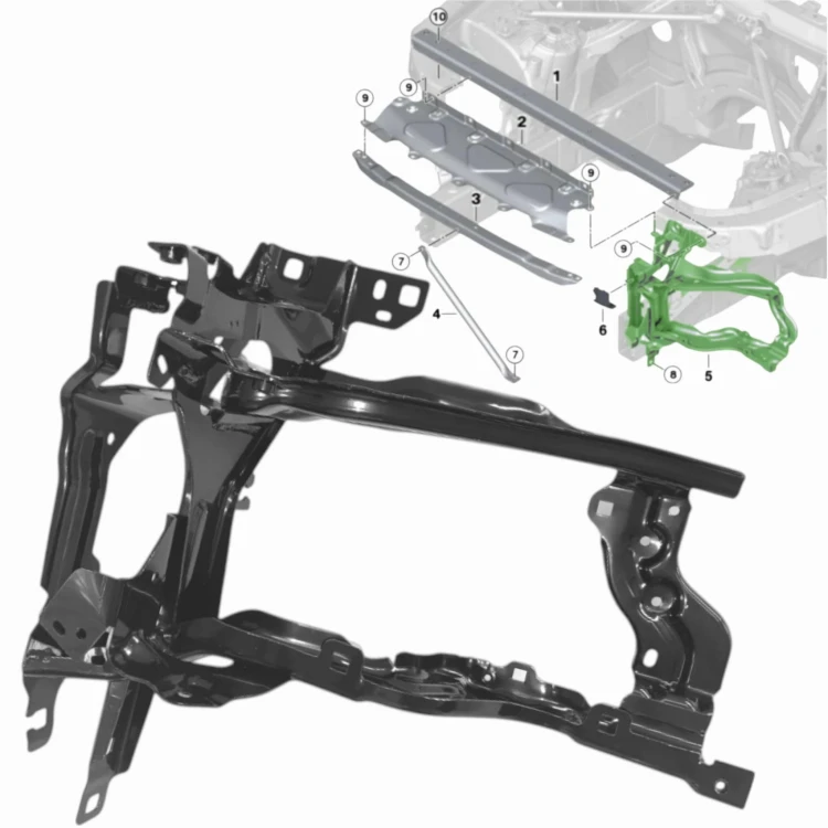 OKULAR lampy LEWY wspornik pas przedni wzmocnienie BMW X7 G07 XM G09 23+