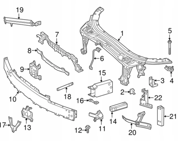 PAS PRZEDNI – MERCEDES C W205 - A2056204201