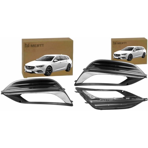 OPEL INSIGNIA 2017- ATRAPY KRATKI ZDERZAKA HALOGENÓW LISTWA CHROM KOMPLET