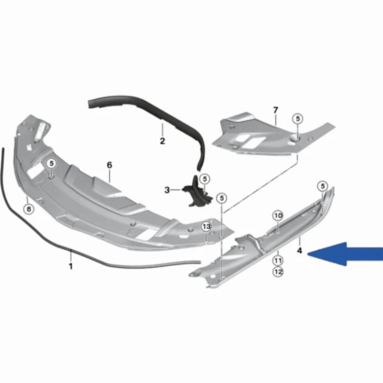 OSŁONA listwa BŁOTNIKA ŚCIANKI BOCZNEJ LEWA 7349605 BMW 5 G30 G31 M5 F90
