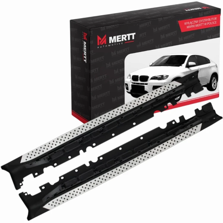 STOPNIE PROGOWE BOCZNE LISTWY PROGI BMW X6 E71 E72 2007-2014 ALUMINIUM