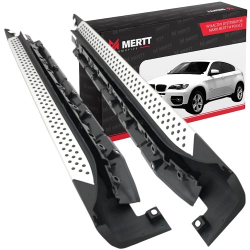 BMW X6 E71 E72 2007-2014 STOPNIE PROGOWE BOCZNE LISTWY PROGI ALUMINIUM