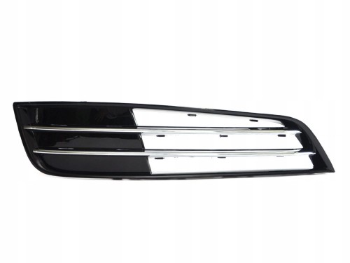 KRATKA ATRAPA zaślepka przednia PRAWA AUDI A8 D4 2009-2013 CZARNY POŁYSK