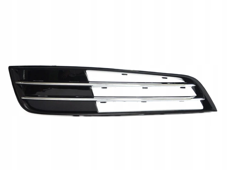 KRATKA ATRAPA zaślepka przednia PRAWA AUDI A8 D4 2009-2013 CZARNY POŁYSK