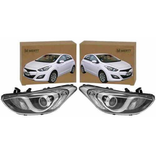 REFLEKTORY LAMPY PRZEDNIE KOMPLET LEWY PRAWY H7+H7 HYUNDAI I30 2012-2014