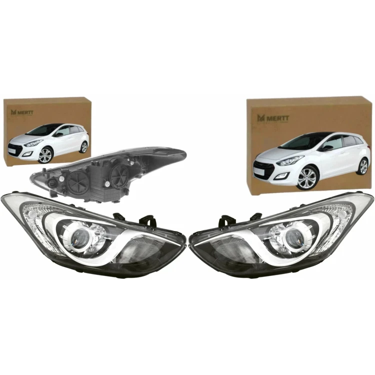 HYUNDAI I30 2012-2014 REFLEKTOR LAMPA PRZEDNIA LEWA PRAWA H7+H7 KOMPLET