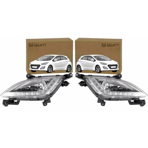 HYUNDAI i30 2011-2017 LAMPY PRZECIWMGIELNE HALOGEN LED LEWA PRAWA KOMPLET