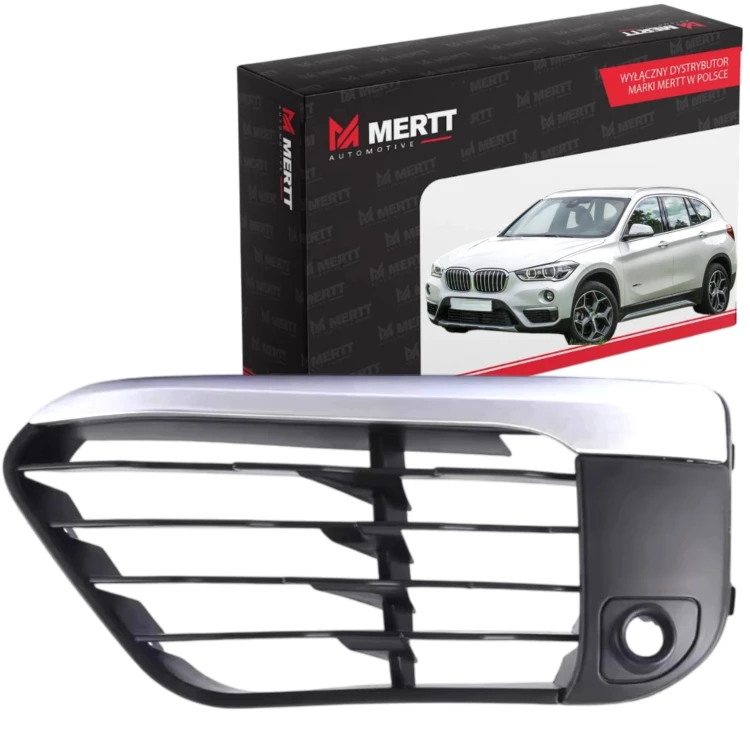 ATRAPA KRATKA ZAŚLEPKA ZDERZAKA LEWA SREBRNA PDC 51117453987 BMW F48 2014-