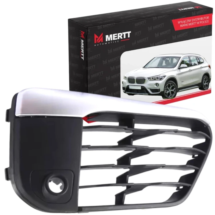 ATRAPA KRATKA ZAŚLEPKA ZDERZAKA LEWA PRAWA SREBRNA PDC BMW F48 2014- KPL