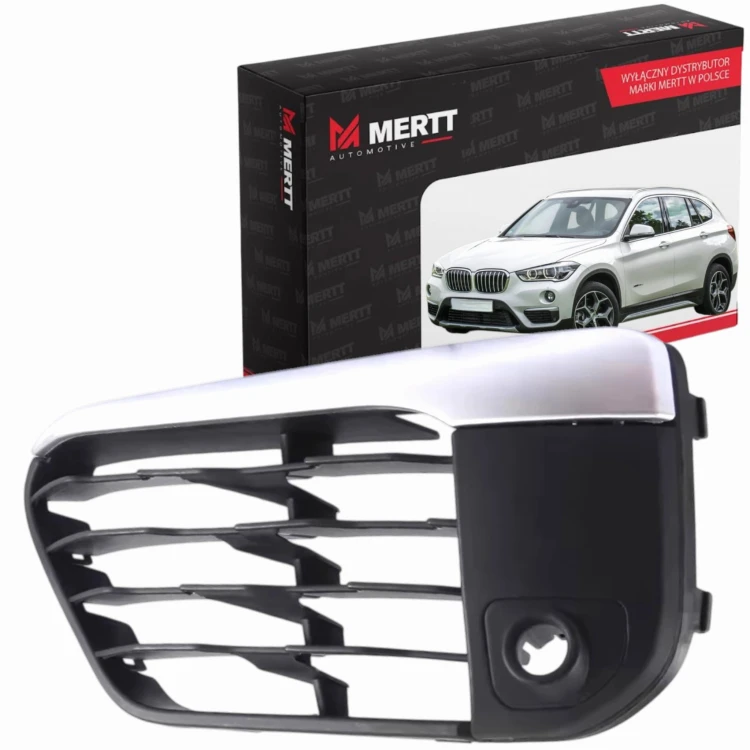 ATRAPA KRATKA ZAŚLEPKA ZDERZAKA LEWA PRAWA SREBRNA PDC BMW F48 2014- KPL