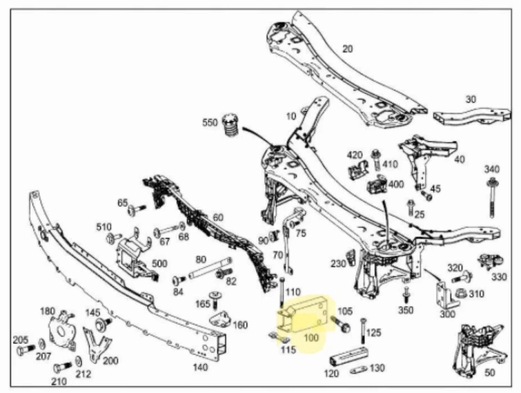 STREFA zgniotu przód LEWA PRAWA KOMPLET MERCEDES W213 W205 W253 2136201500