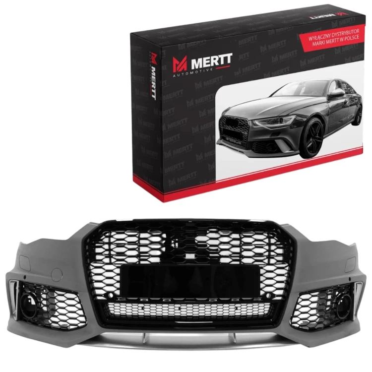 AUDI A6 C7 4G 2015-2018 ZDERZAK RS LOOK KOMPLETNY ATRAPY KRATKI ZAŚLEPKI