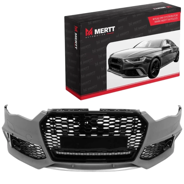 AUDI A6 C7 4G 2015-2018 ZDERZAK RS LOOK KOMPLETNY ATRAPY KRATKI ZAŚLEPKI
