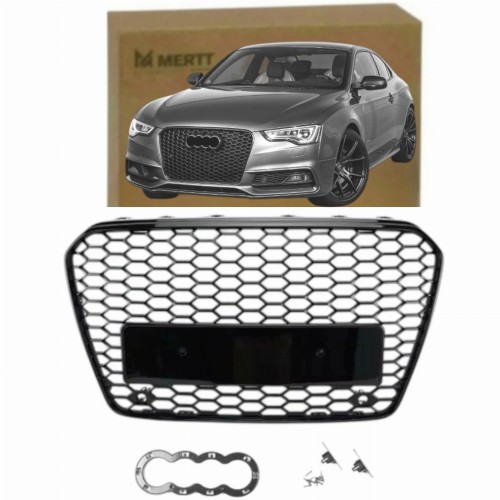 GRILL ATRAPA PRZÓD Audi A5 8T 2011-2016 RS LOOK CZARNA PLASTER MIODU