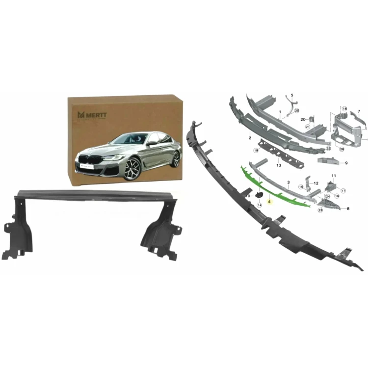 BMW 5 G30 G31 2016- ABSORBER ZDERZAKA KIEROWNICA POWIETRZA WLOT DOLNY
